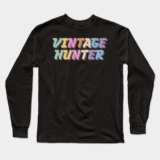 Vintage Hunter Colorful Typogaphy Long Sleeve T-Shirt